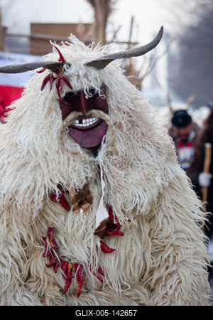 Busójárás Mohácson-stock-foto