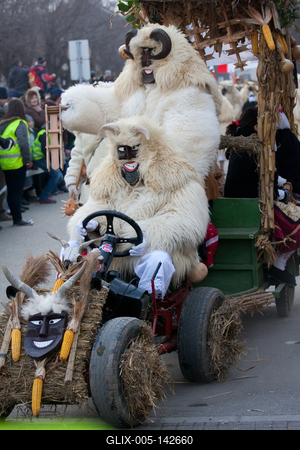 Busójárás Mohácson-stock-foto