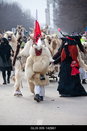 Busójárás Mohácson-stock-foto