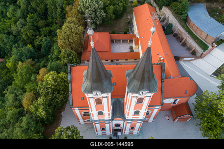 Máriagyűd, Kegytemplom-stock-foto