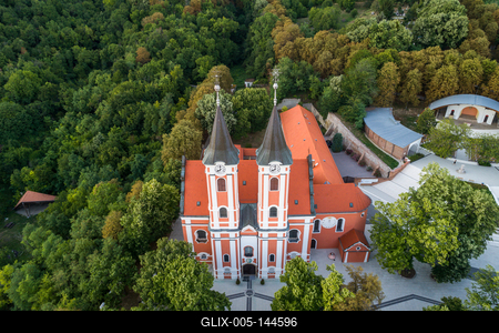 Máriagyűd, Kegytemplom-stock-foto