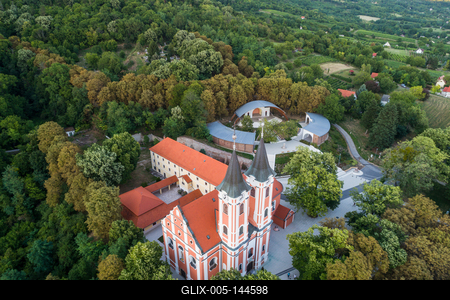 Máriagyűd, Kegytemplom-stock-foto