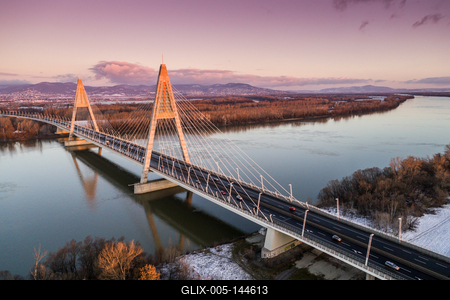 Megyeri híd, Budapest-stock-foto