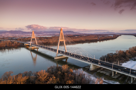 Megyeri híd, Budapest-stock-foto