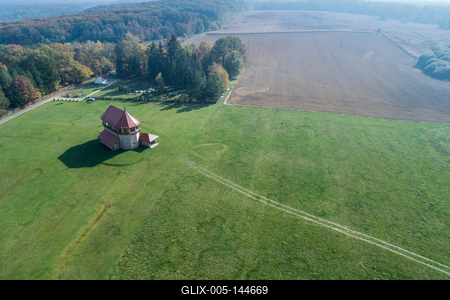 Magyarföld, Fatemplom-stock-foto