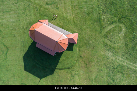 Magyarföld, Fatemplom-stock-foto