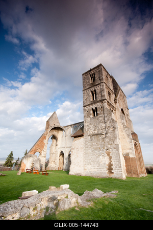 Zsámbék, a Zsámbéki Romtemplom-stock-foto