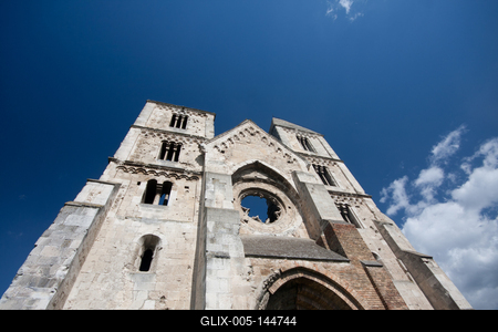 Zsámbék, a Zsámbéki Romtemplom-stock-foto