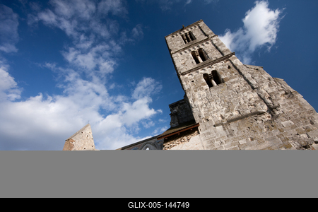 Zsámbék, a Zsámbéki Romtemplom-stock-foto