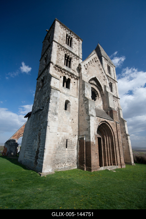 Zsámbék, a Zsámbéki Romtemplom-stock-foto