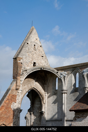Zsámbék, a Zsámbéki Romtemplom-stock-foto
