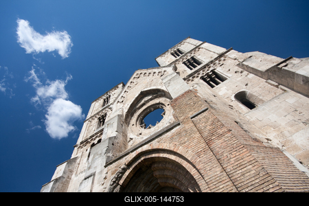 Zsámbék, a Zsámbéki Romtemplom-stock-foto