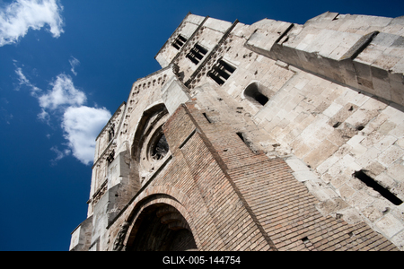 Zsámbék, a Zsámbéki Romtemplom-stock-foto