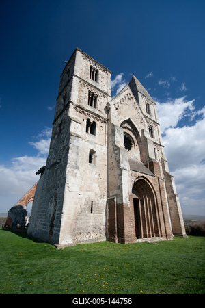 Zsámbék, a Zsámbéki Romtemplom-stock-foto
