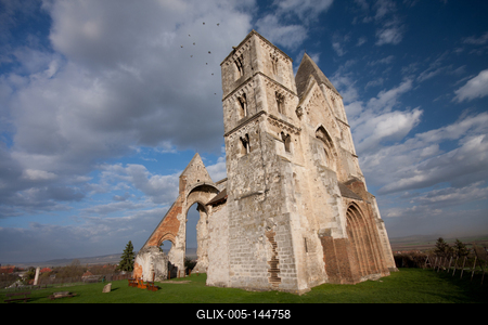 Zsámbék, a Zsámbéki Romtemplom-stock-foto