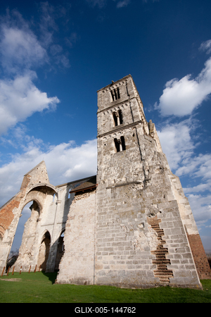 Zsámbék, a Zsámbéki Romtemplom-stock-foto