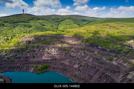 Karolina-külfejtés, Pécsbánya-stock-foto