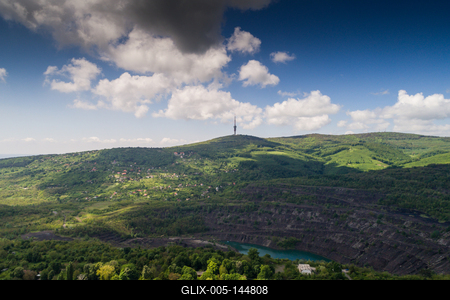 Karolina-külfejtés, Pécsbánya-stock-foto