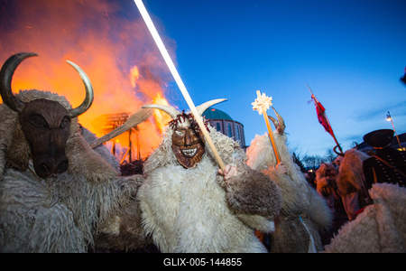 Kultúra - Busójárás Mohácson-stock-foto