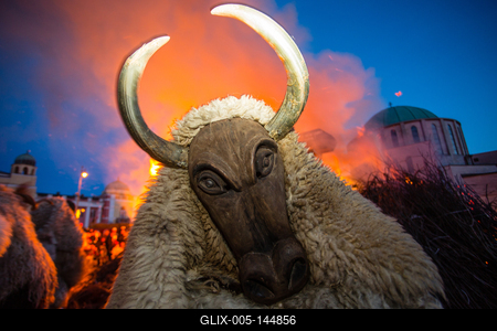 Kultúra - Busójárás Mohácson-stock-foto