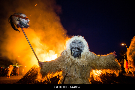 Kultúra - Busójárás Mohácson-stock-foto