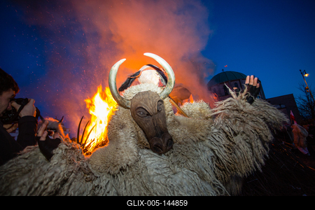 Kultúra - Busójárás Mohácson-stock-foto