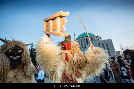 Kultúra - Busójárás Mohácson-stock-foto
