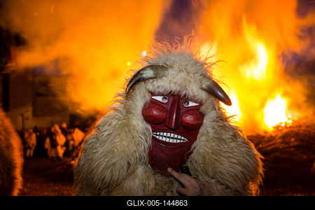 Kultúra - Busójárás Mohácson-stock-foto