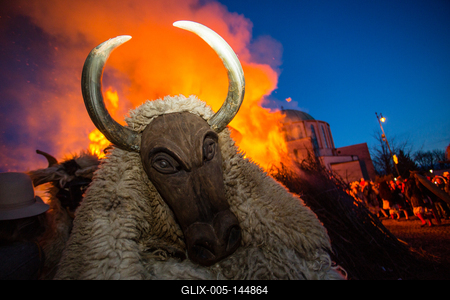 Kultúra - Busójárás Mohácson-stock-foto