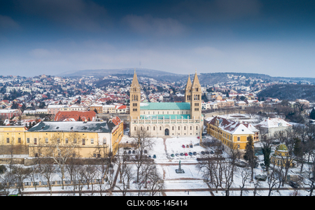 A pécsi székesegyház-stock-foto