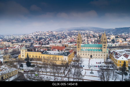 A pécsi székesegyház-stock-foto