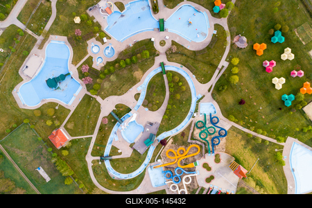 AquaCity Vízicsúszda- és Élménypark, Zalaegerszeg-stock-foto
