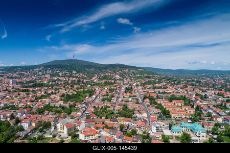 Pécs madártávlatból-stock-foto