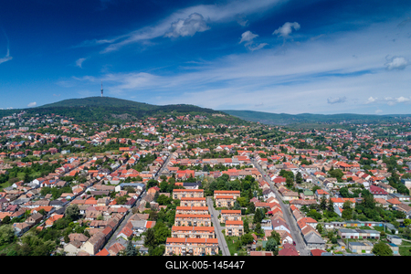Pécs madártávlatból-stock-foto