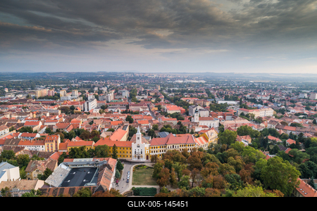 Pécs madártávlatból-stock-foto