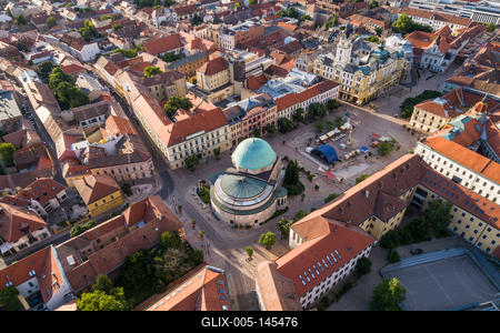 Pécs belvárosa-stock-foto