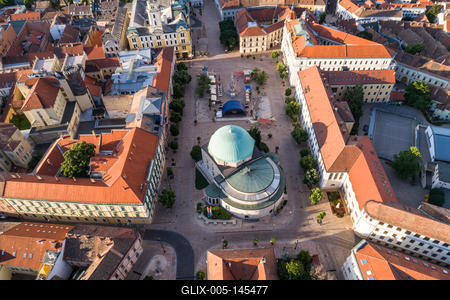 Pécs belvárosa-stock-foto