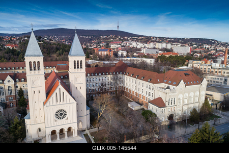 Pécs, Pius templom-stock-foto