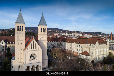 Pécs, Pius templom-stock-foto