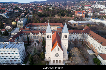 Pécs, Pius templom-stock-foto