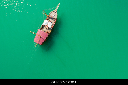 Kalózhajó a Balatonon-stock-foto