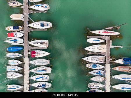 A siófoki kikötő madártávlatból-stock-foto