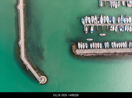 A siófoki kikötő madártávlatból-stock-foto