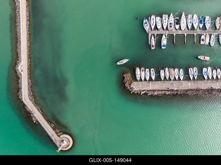 A siófoki kikötő madártávlatból-stock-foto