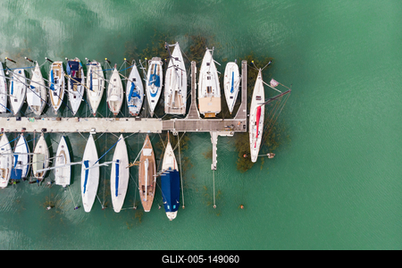 A siófoki kikötő madártávlatból-stock-foto