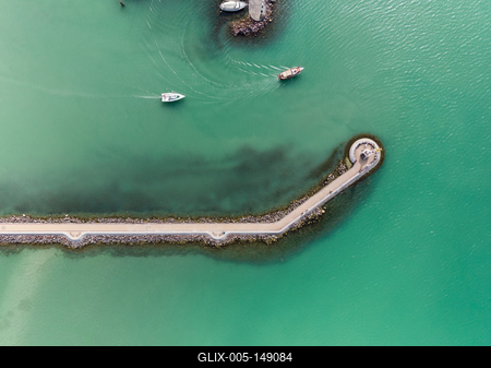 A siófoki kikötő madártávlatból-stock-foto