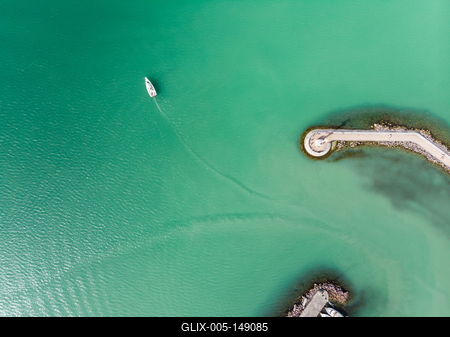 A siófoki kikötő madártávlatból-stock-foto