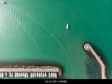 A siófoki kikötő madártávlatból-stock-foto