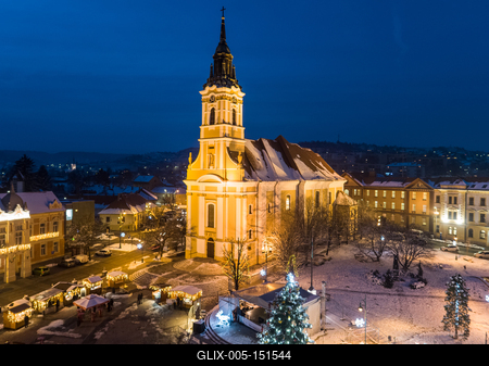 Szekszárd, Béla király tér-stock-foto