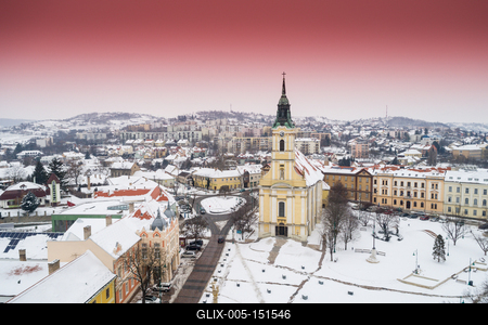 Szekszárd, Béla király tér-stock-foto